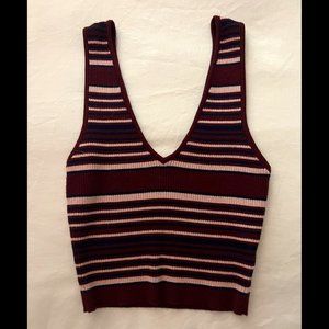 Kendall & Kylie Striped Crop Top